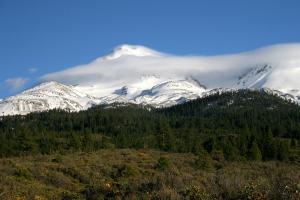 Mount Shasta from the Whitney Falls Trail. Cascades, Mt. Shasta - May2007 018 copy (Custom)