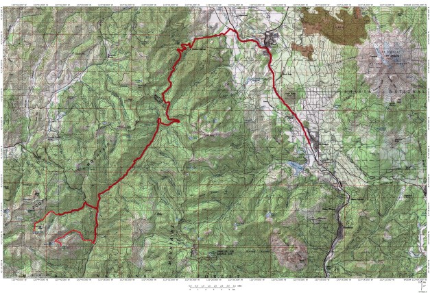 The driving route from Mount Shasta to the trailheads for the Bear Lakes and Tangle Blue Lake Trails. Parks Creek Road_edited-1