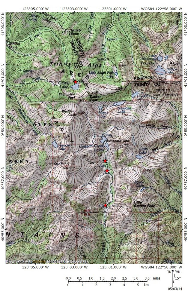 TrinityAlpsWaterfalls