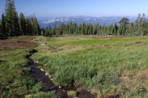 Panther Meadow view of the Castle Crags.