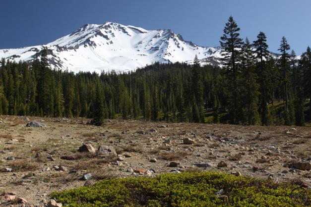 The rockfall is visible from Bunny Flat.
