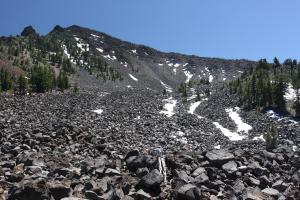 The expanse of the rock glacier
