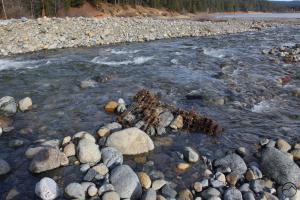 Old bridge foundation.